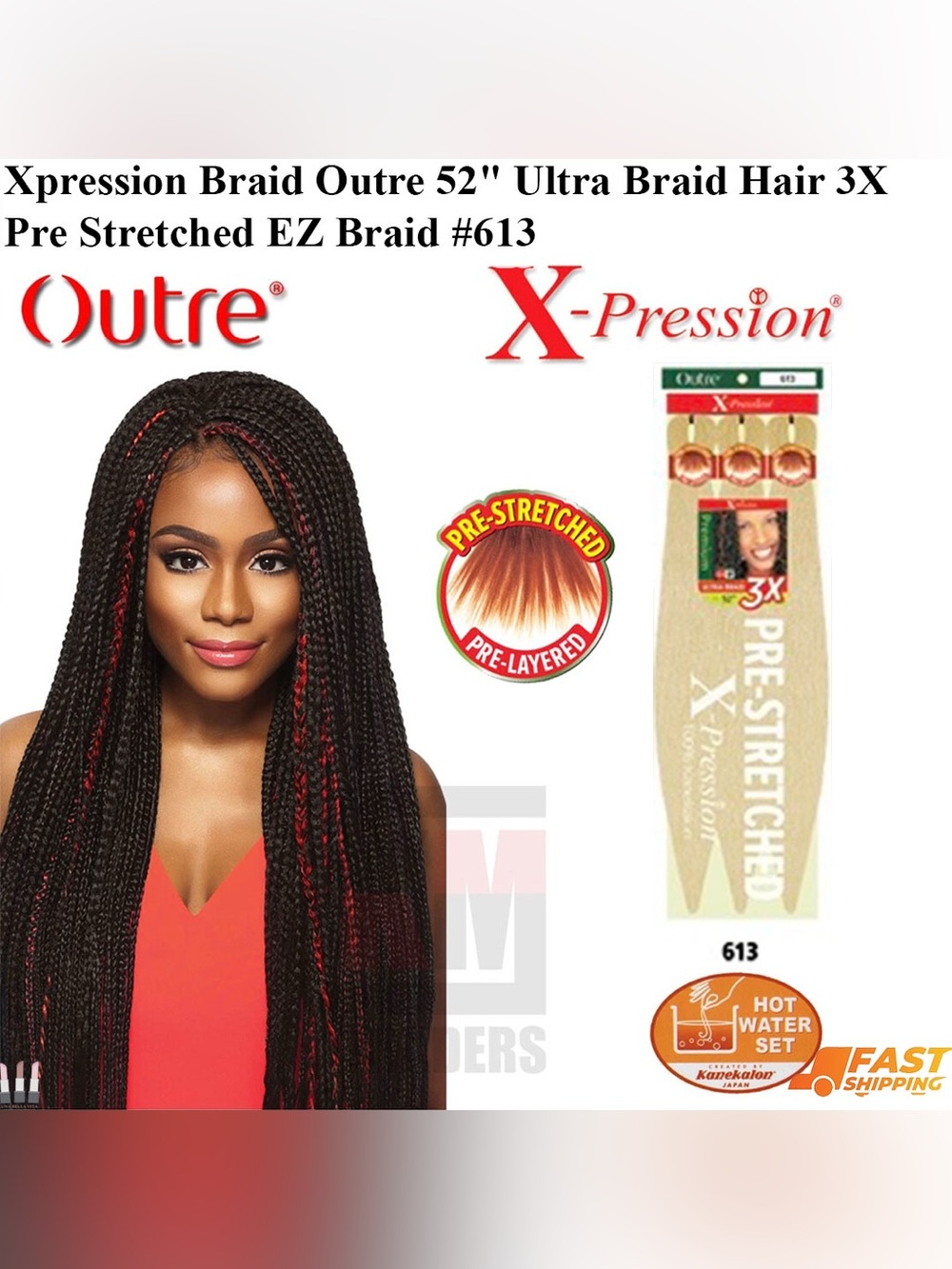 Pre-Stretched 52" Ultra Braid Hair - #613